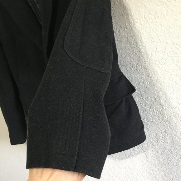 HUGO BOSS Cahmere-Wool Coat Jacket Black Size 40R Mens - Picture 3 of 14